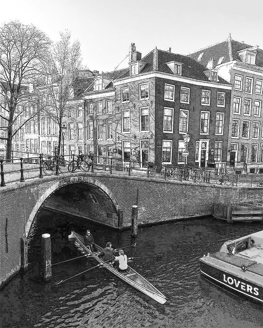Amsterdam white&black city