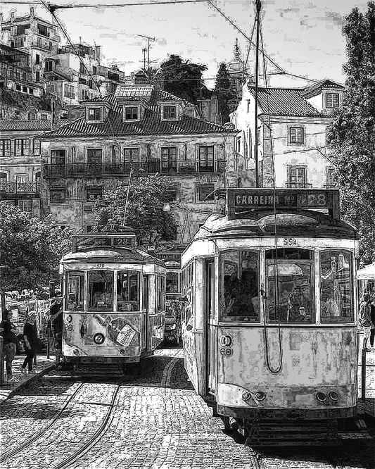 Lisbon white&black city