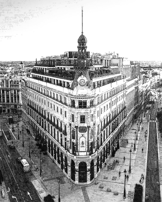 Madrid white&black city