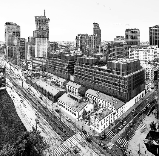 Warsaw white&black city